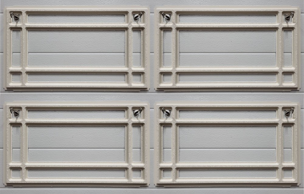 CLOPAY Prairie 510 Window Inserts /Short Panel Garage Door ALMOND Set of 4