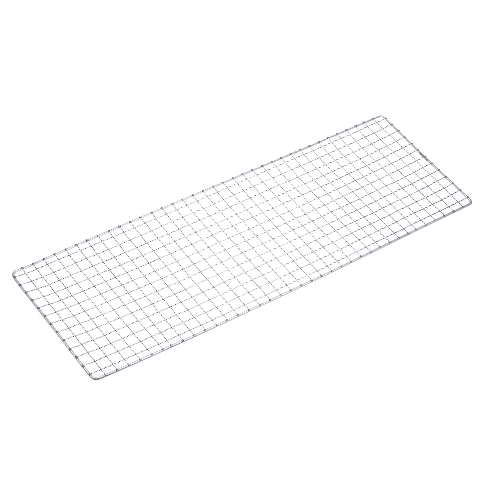 Square BBQ Grill Net 19x60cm Electroplated Stainless Steel Barbecue Mesh Mat gallery