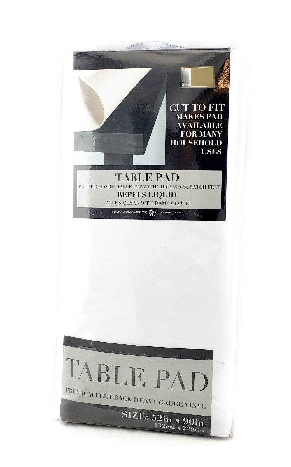 Dependable Felt Back Vinyl Table Pad Protector Size 52" x 90" Cut to Fit gallery