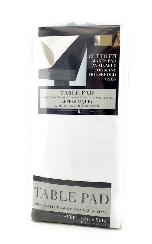 Dependable Felt Back Vinyl Table Pad Protector Size 52" x 90" Cut to Fit gallery