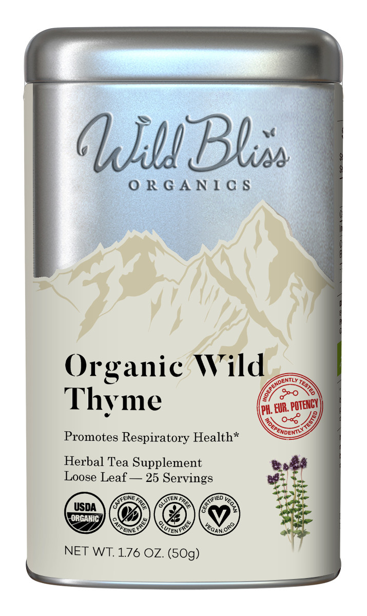 Organic Wild Thyme Tea - Caffeine Free Herbal Tea - Pharmacopoeia Potency gallery