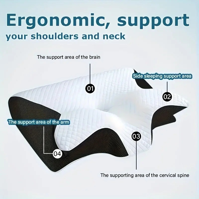 Pillow for Neck Pain Relief Ergonomic Neck Support Pillows Cervical Memory Foam gallery