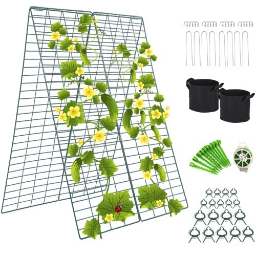 CUCUMBER TRELLIS Foldable A-Frame Small Grid 2 Pack 34"x 48" TORIEXON gallery