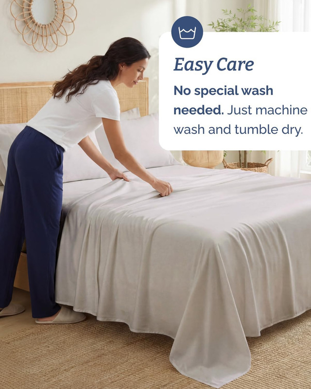 Cooling Split King Bed Sheets - 100% Bamboo Rayon - Ultra Soft Luxury Set gallery