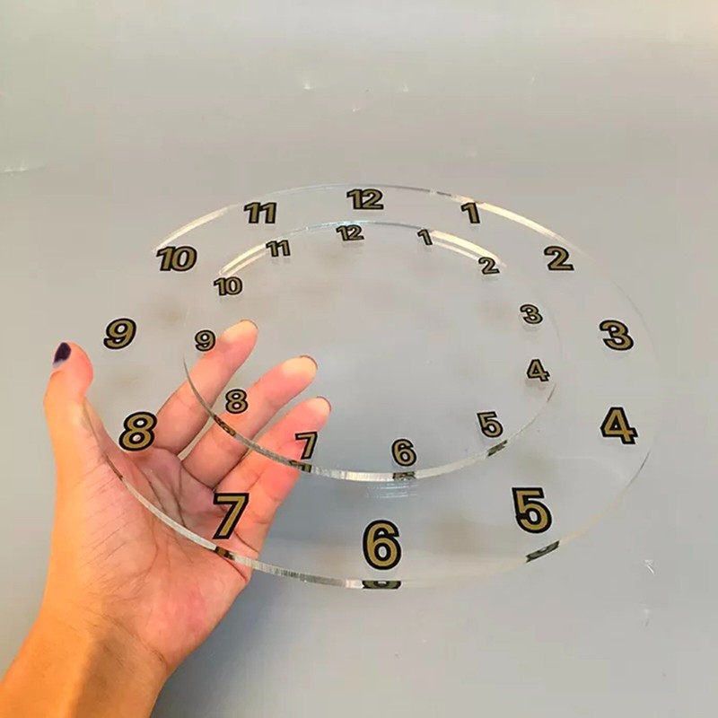Plexiglass Table Top 1/2" (12mm) Thick Clear Round Acrylic Table Top w Flat Edge gallery