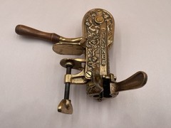 Vintners Solid Brass Reserve Bar Top Wine Opener with Cork Screw Table Mount