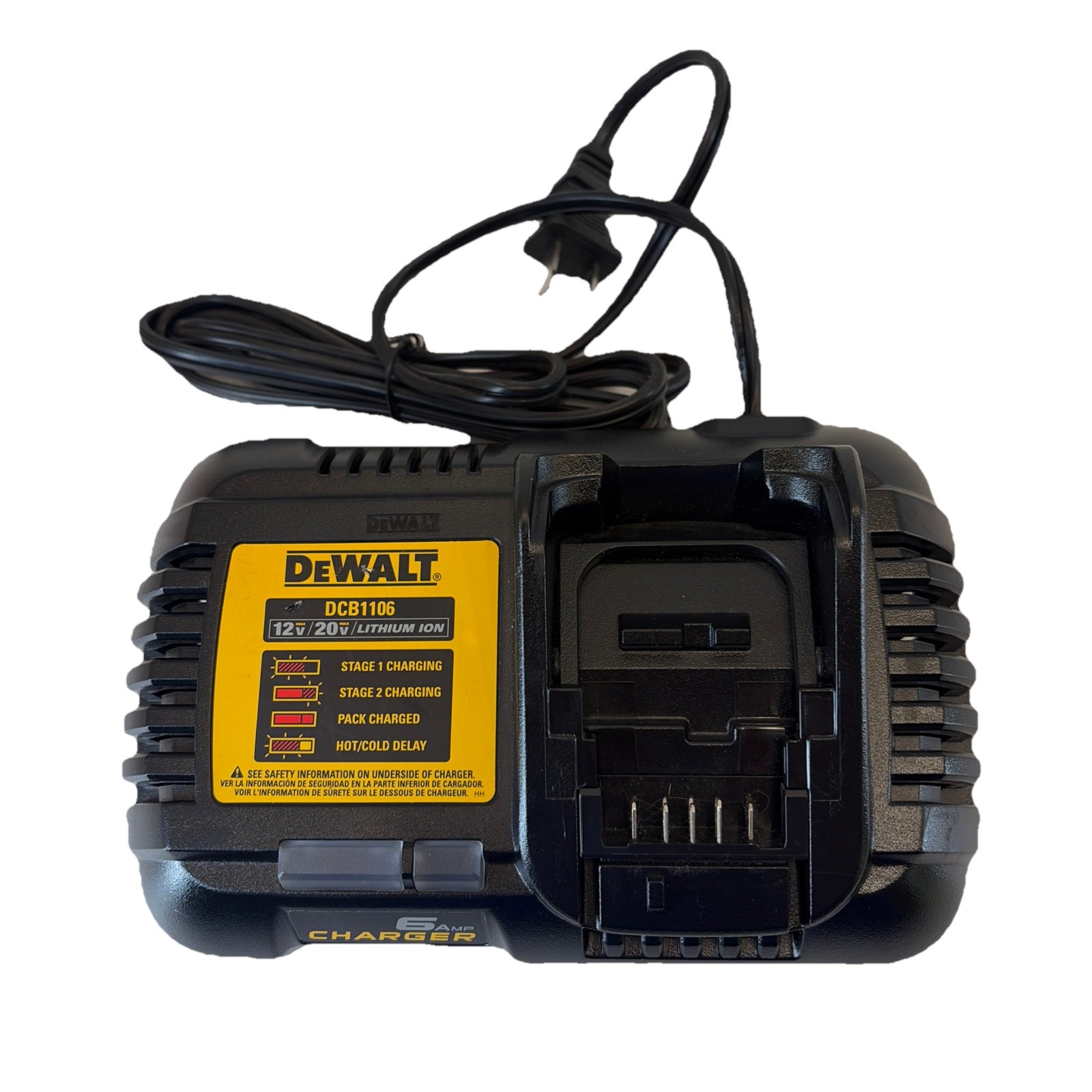 Dewalt 6-Amp Fast Battery Charger 12V / 20V / 60V Li-ion DCB1106 gallery