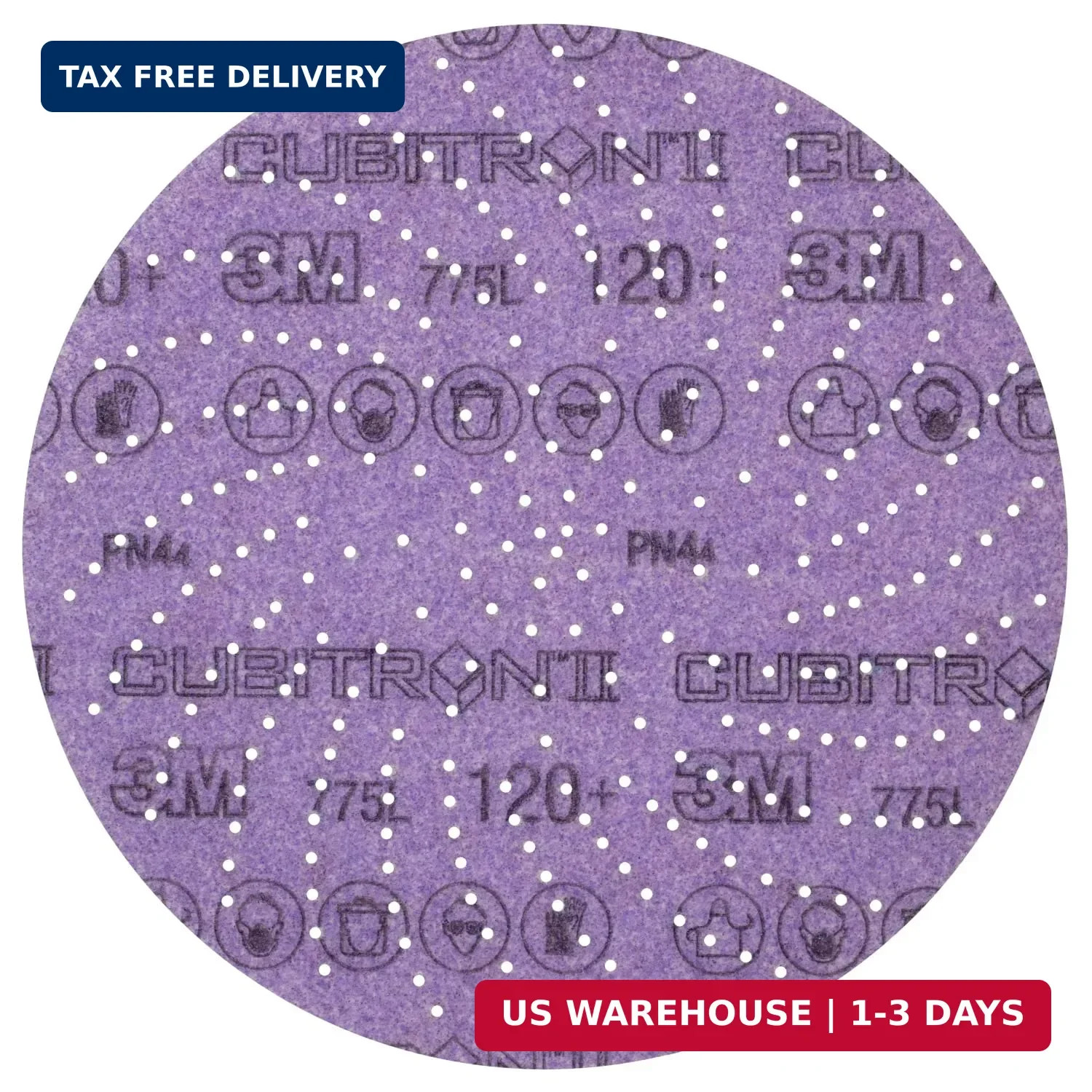 3M Xtract Cubitron II Hookit Clean Sanding Film Disc 775L, 5 in, 15 Piece Multi- gallery