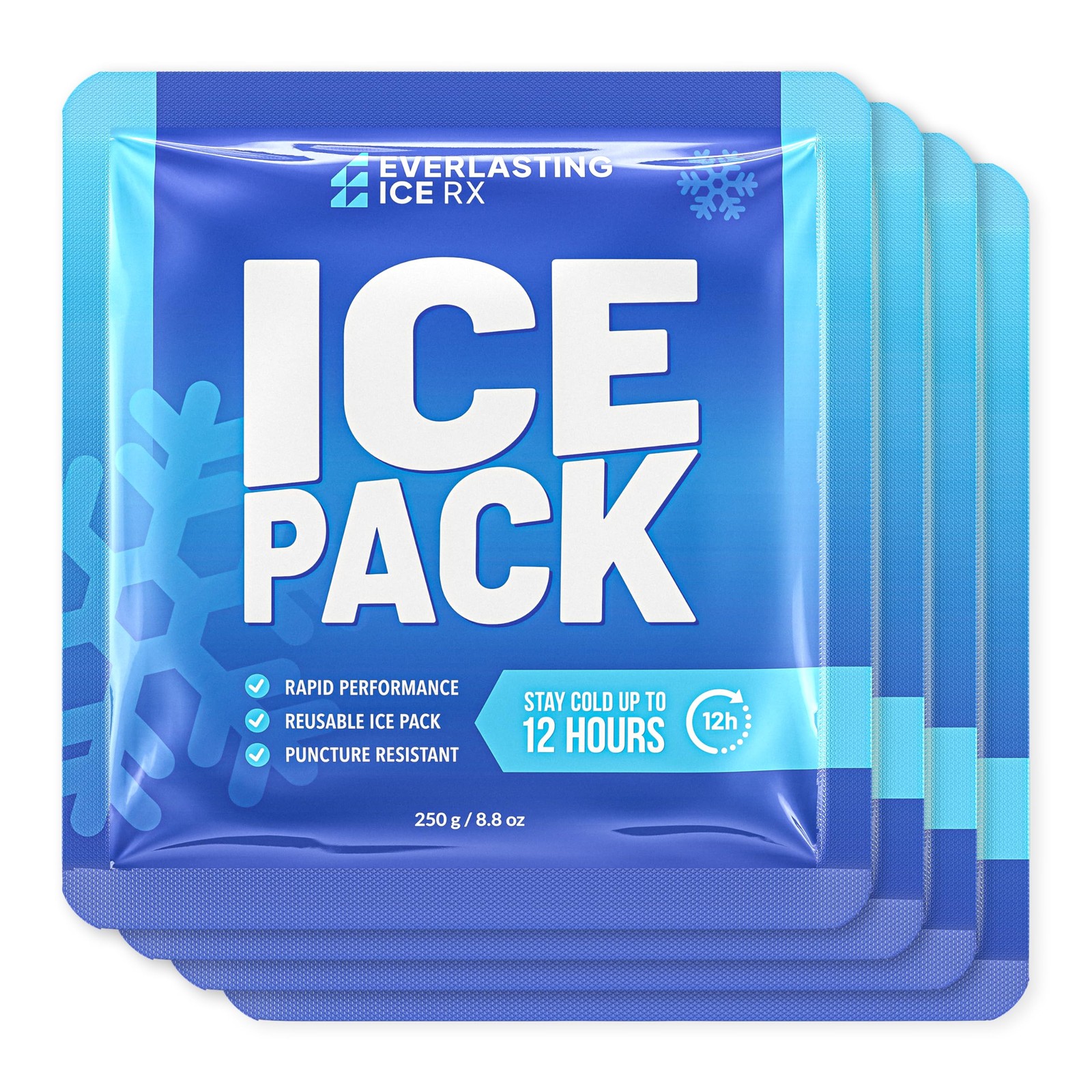 Rapid Performance Reusable Ice Packs Coolers Lunch Box Up to 12 Hours 4 Pack gallery