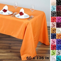 60×126-Inch RECTANGULAR Polyester Tablecloths Restaurant Catering Home Wedding