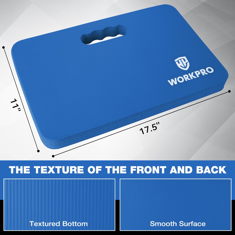 WORKPRO 2-Pack Extra Thick Kneeling Pad Soft Foam 17.5 x 11 x 1.5 in Blue gallery