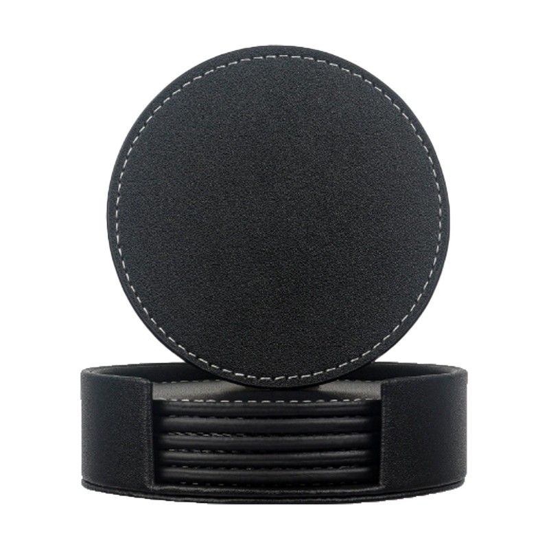 Coasters for Drinks, 6 Pack Drink Coasters Set W/ Holder For Tabletop Protection gallery