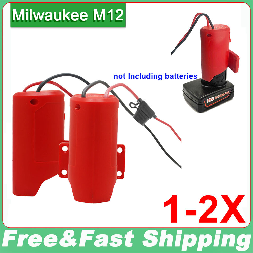 1-2X DIY Power Wheels Adapter Holder Compatible With Milwaukee M12 12V Battery gallery