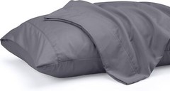 2 Pack Queen Pillow Cases Envelope Closure Ultra Soft Microfiber 20×30 Gray Fade