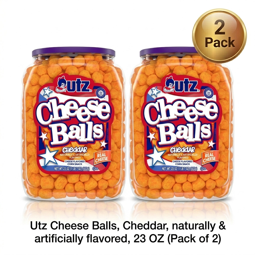 (2 Pack) Utz Cheese Balls, 23 oz Barrel gallery
