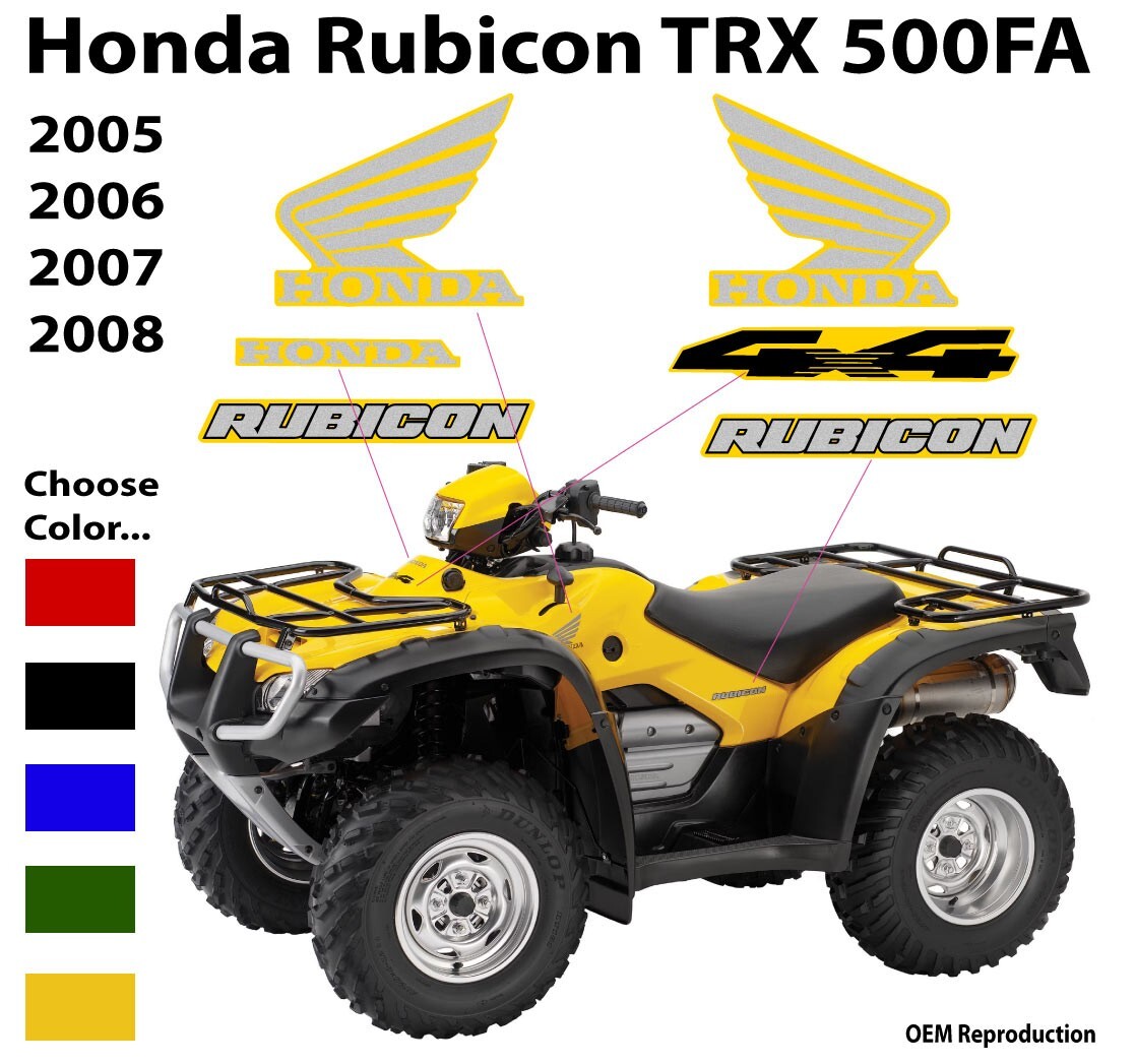Honda Foreman Rubicon Decal Kit Sticker Mark Emblem 2005 2006 2007 2008 OEM gallery
