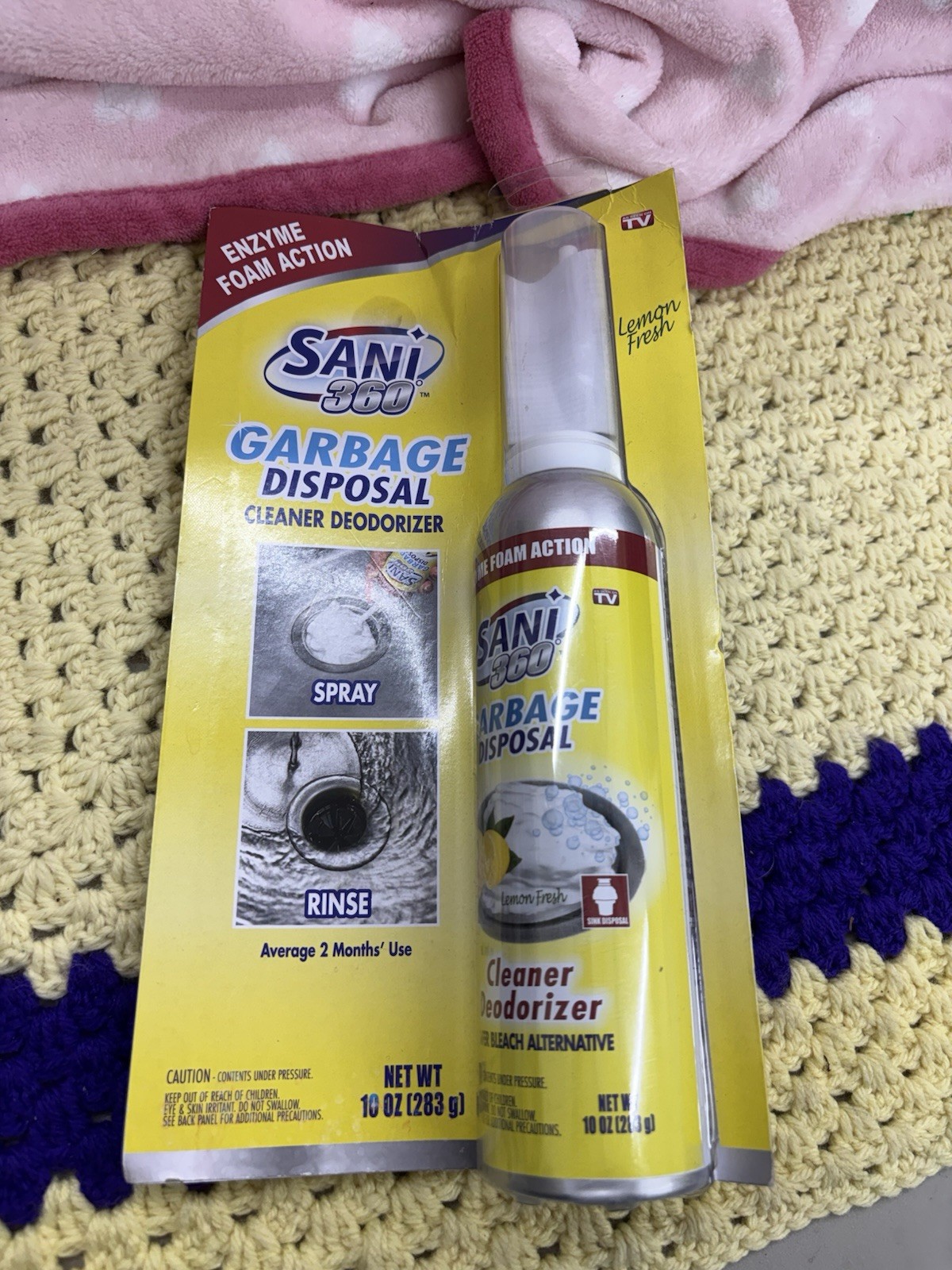 Sani 360 Garbage Disposal Cleaner Deodorizer 10oz | Lemon | As Seen on TV | New gallery