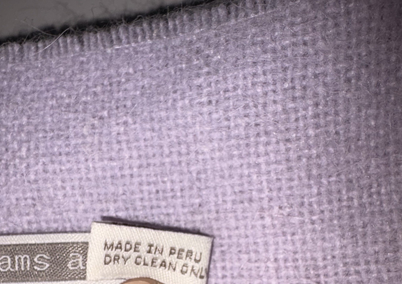 Alicia Adams Alpaca Glamper Throw Blanket Lavender Wool Blend Peru 51x71 NWOT gallery