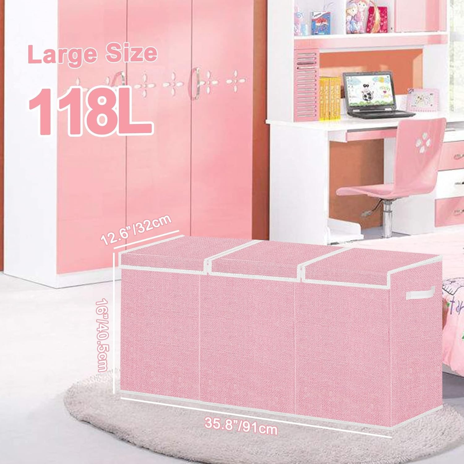 Toy Storage for Girls - Extra Large Kids Toy Box Chest,Collapsible Toy Organizer gallery