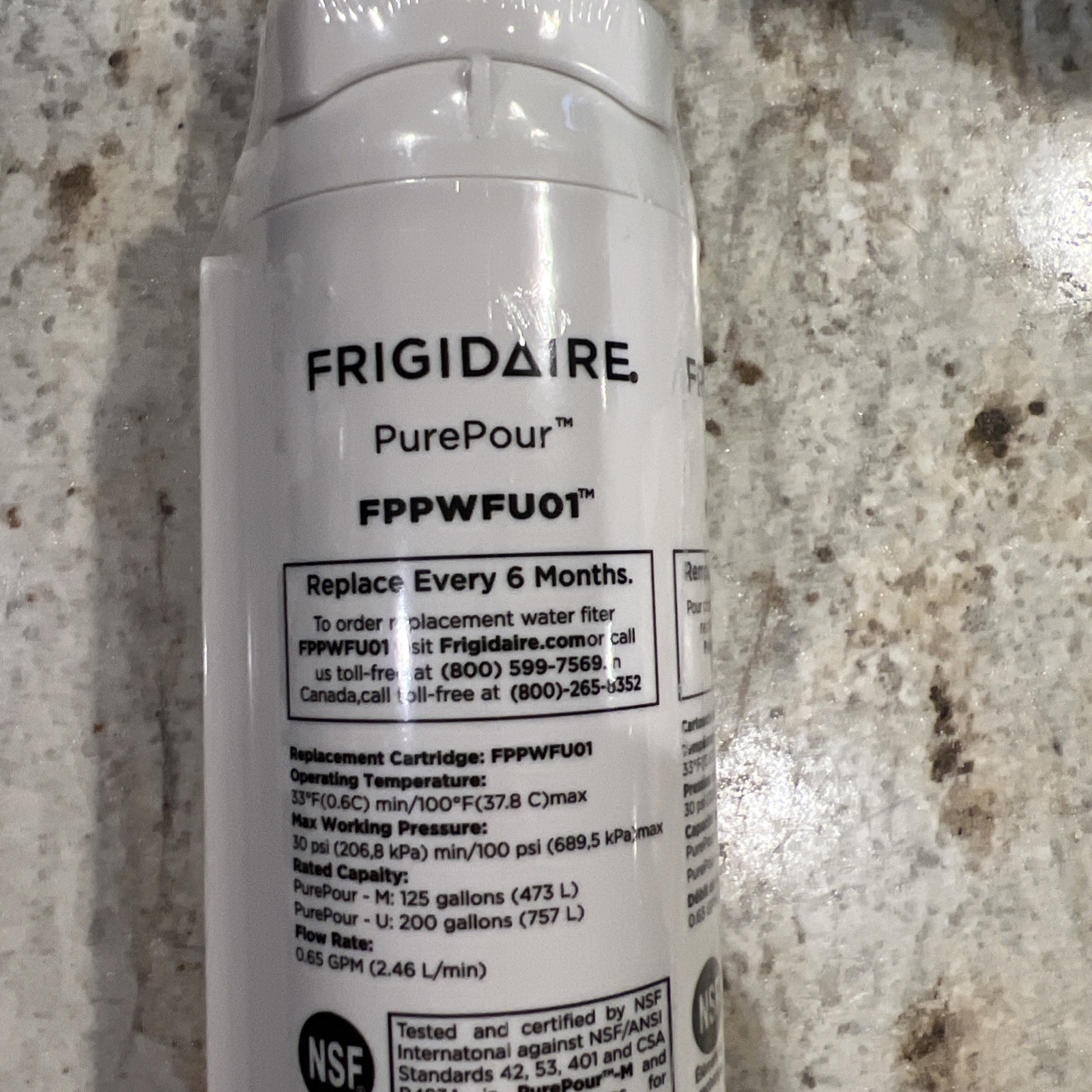 1 pack Frigidaire FPPWFU01 PWF-1 Refrige PurePour Water &Ice Refrigerater Filter gallery