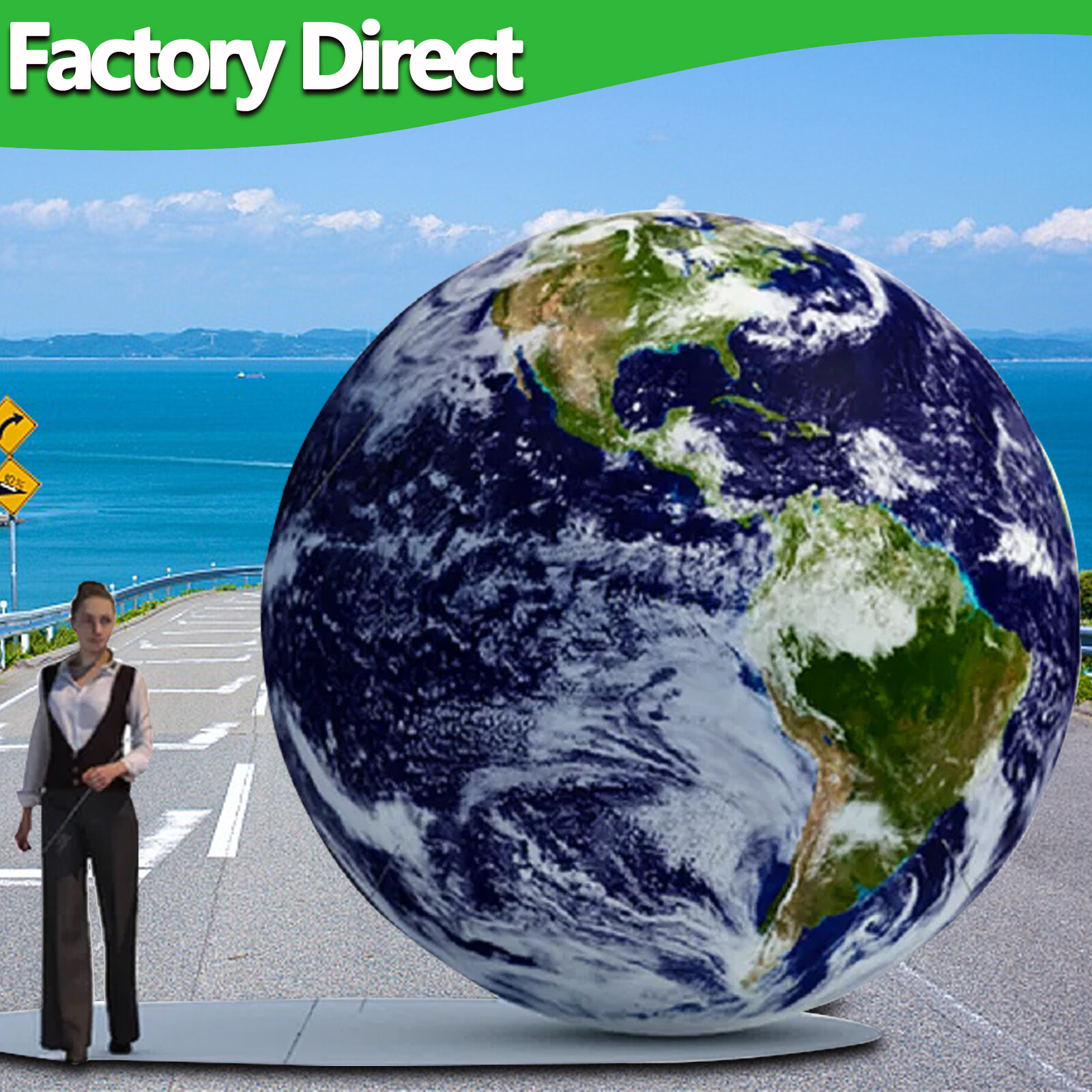 Inflatable Earth Globe W/ LED Lights Hanging Inflatable Earth Planet Model Toys gallery