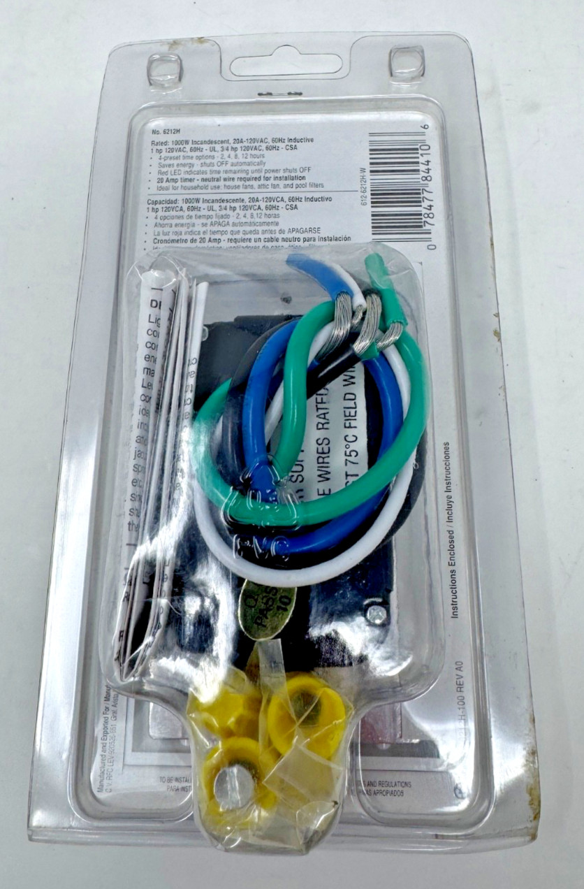 Leviton 6212H Programmable Hourly Timer 2-4-8-12 Hours gallery