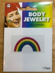 Rainbow Body Jewelry – Self Adhesive – Easy to Apply and Remove!