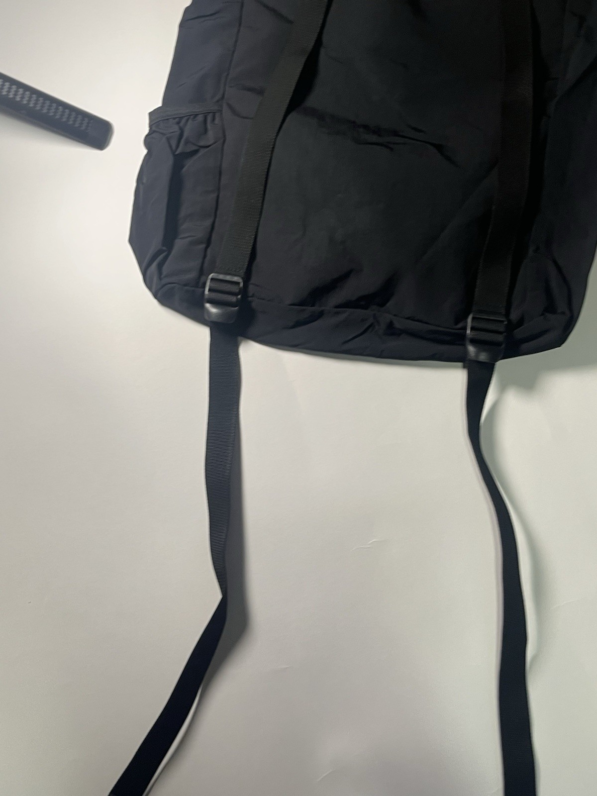 Out In Motion Black Hiking Backpack 17L Adjustable Nylon Straps External Pockets