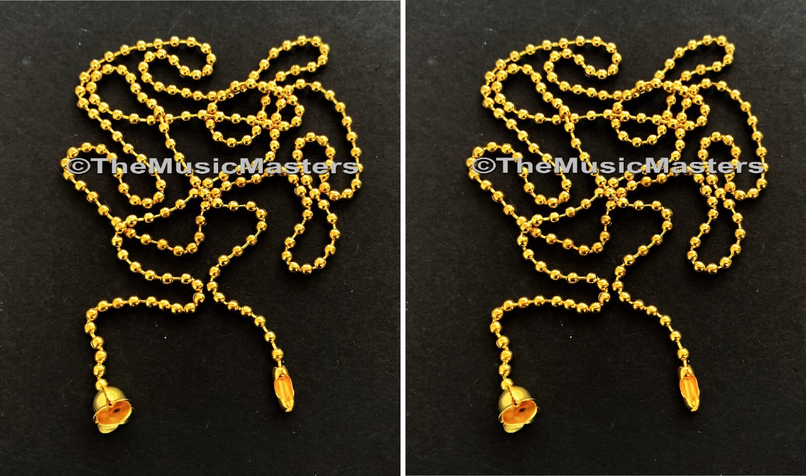 2 Pack 3ft Ceiling Light Lamp Fan PULL CHAIN Gold Electric Socket Lighting Chain gallery