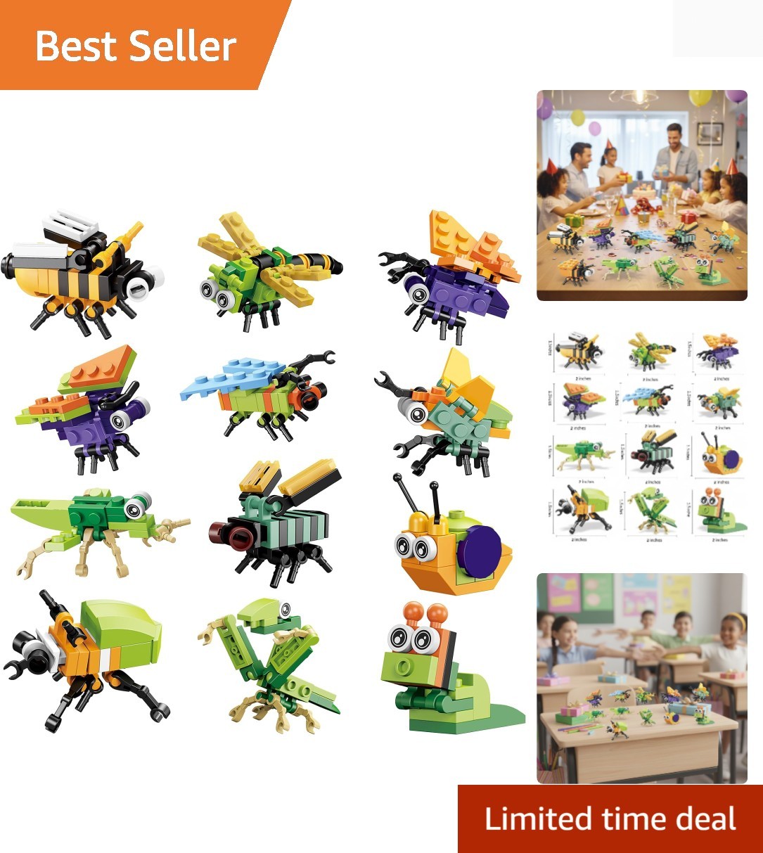 12-Pack Mini Animal Building Blocks - Creative Party Favors for Kids Age 6-12 gallery