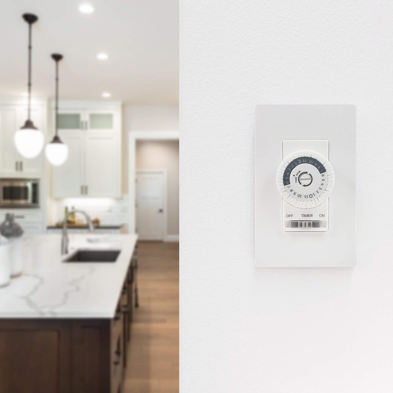 Honeywell 24-Hour Mechanical Dial Timer Switch for Lighting Control - White gallery
