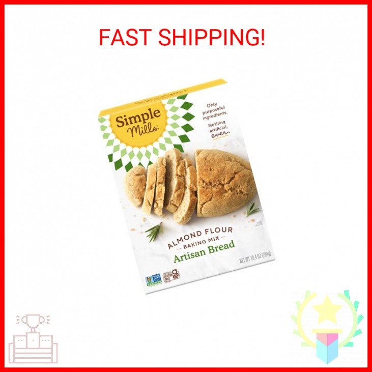 Simple Mills Almond Flour Baking Mix, Artisan Bread Mix - Gluten Free, Plant Bas gallery