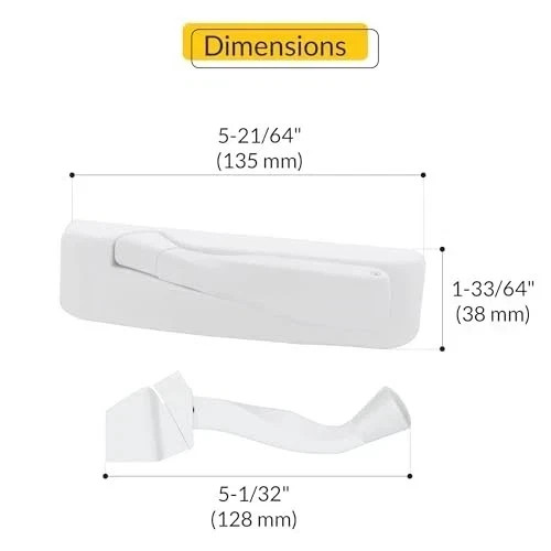 (37-215-3) Truth Hardware Encore Tango Fold Handle/Cover White 5-21/64in Cover gallery