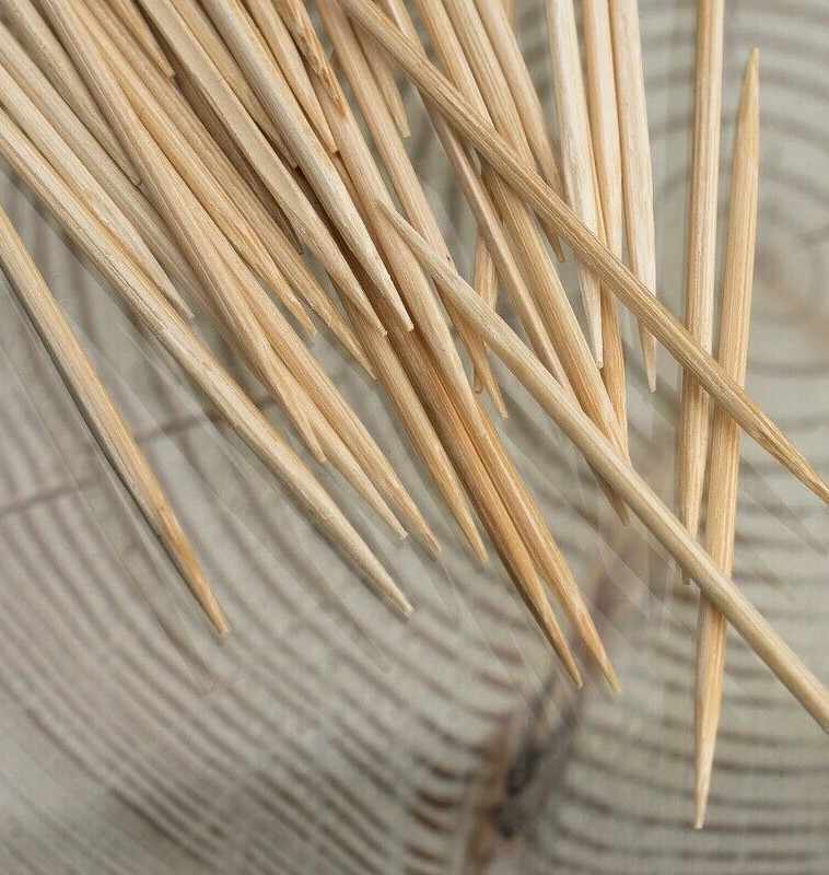 100+ Wooden Tooth Picks Small Cocktail Sticks 6.5cm - Environmentally Friendly gallery