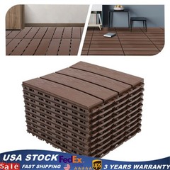 12″x12″ Plastic Interlocking Composite Decking Floor Deck Tiles Bacony Pavers