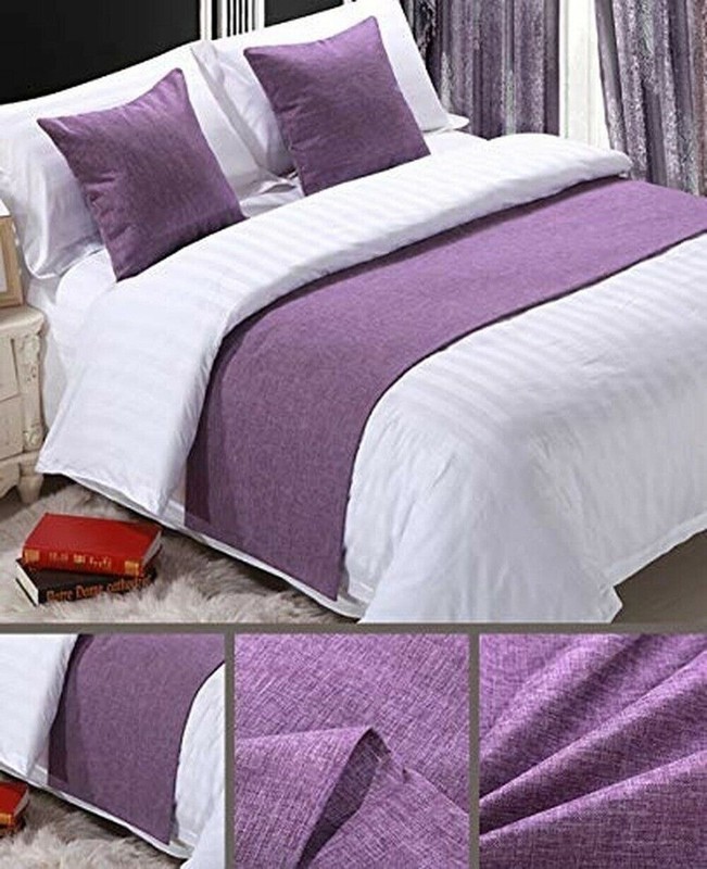 Bed Runner Cotton Blend Bed Scarf or Cushion Cover for Hotel Bedroom WeddingRoom gallery