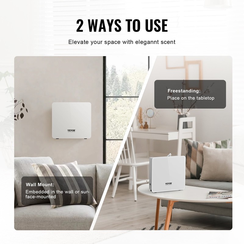Scent Air Machine, 480ml Bluetooth Smart Essential Oil Diffuser, 2500sq.ft Water gallery