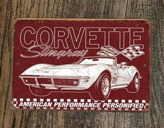 Corvette Stingray Performance Chevrolet Chevy 8×12 Metal Wall Garage Sign Poster