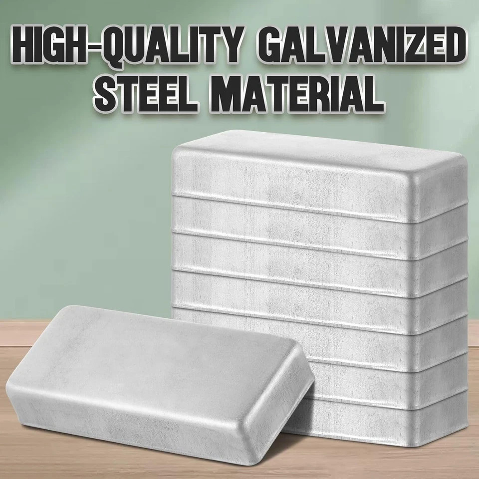 8 Pcs 2 X 4 Inches Galvanized Fence Post Caps For True 1-1/2" X 3-1/2" (Silver) gallery