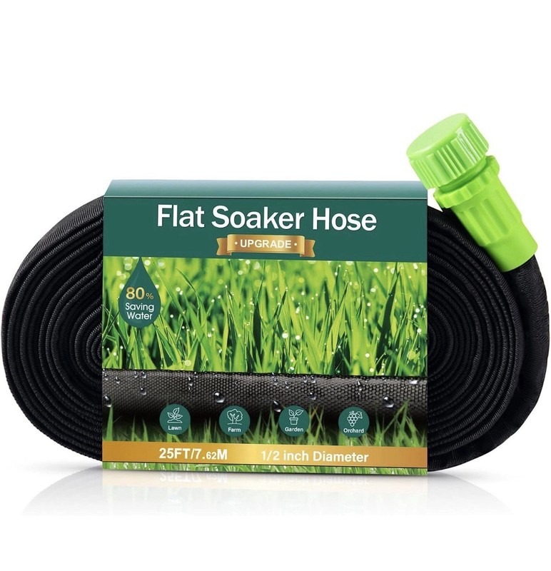 FlatSoaker Hose Garden Irrigation System Drip Watering Flexible Expandable 75ft gallery