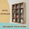 Wall Mounted Coffee Mug Display Rack, 17x25 Large Wooden Display Shelves Cup ... gallery