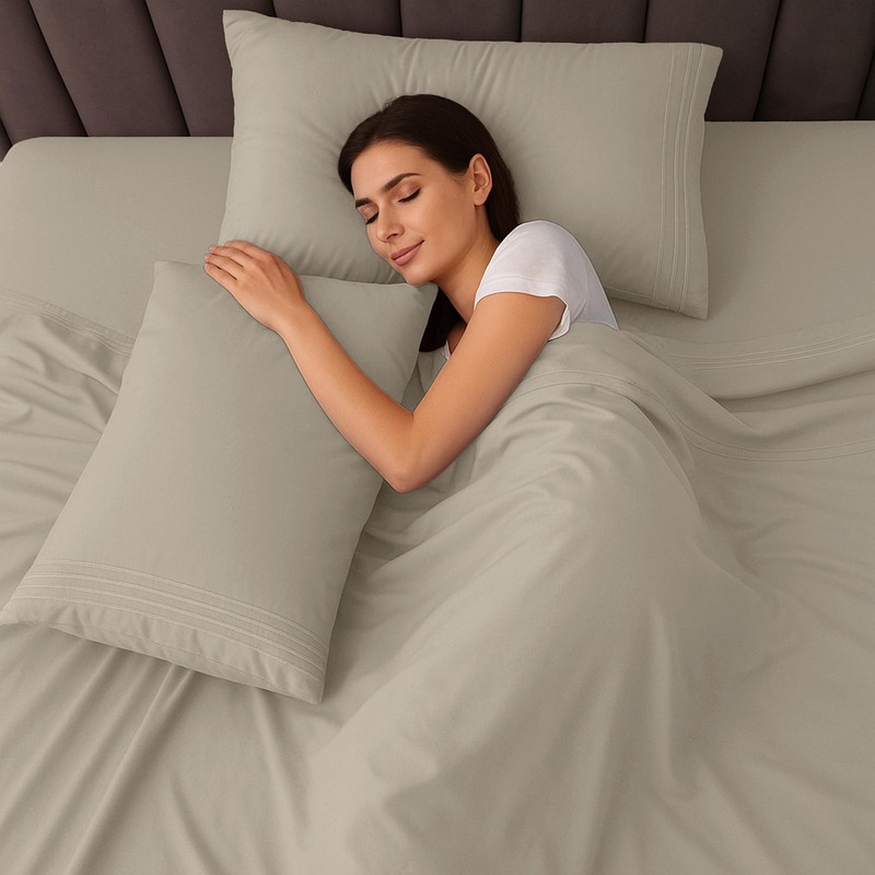 LDC LUX DECOR COLLECTION Bed Sheets - 6 Pc King Size Sheets - High GSM Brushed M gallery