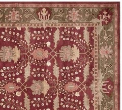PB Franklin Multi Red Traditional Oriental Style Handmade Tufted 100% Woolen