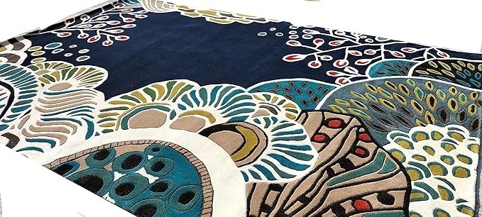 Wool Handmade Tufted Carpet for Living Room Drawing Room Hall and Floor gallery