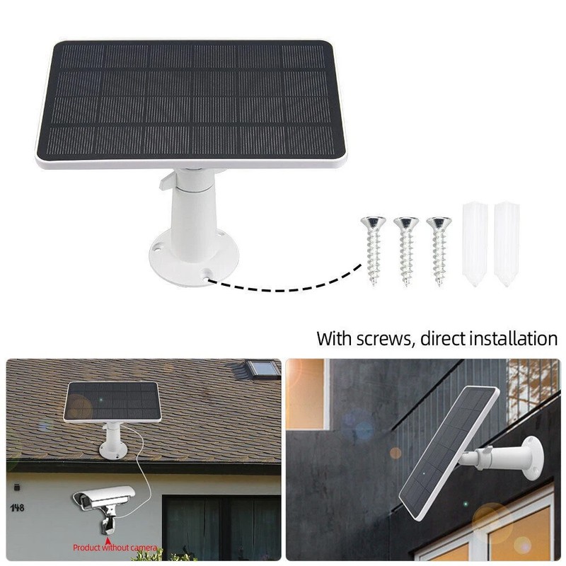 4 Pack Solar Panel for Ring Spotlight Camera/Stick Up Cam Battery Charger 8W 5V gallery