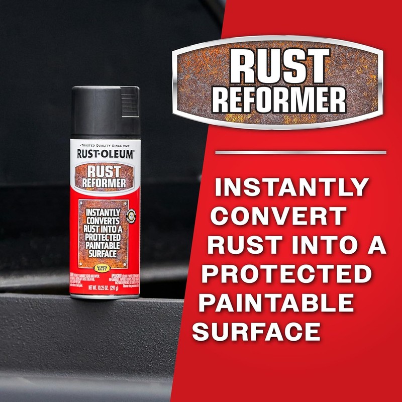 Rust-Oleum 248658-6PK Stops Rust Reformer Spray Paint, 10.25 oz, Black, 6 Pack gallery