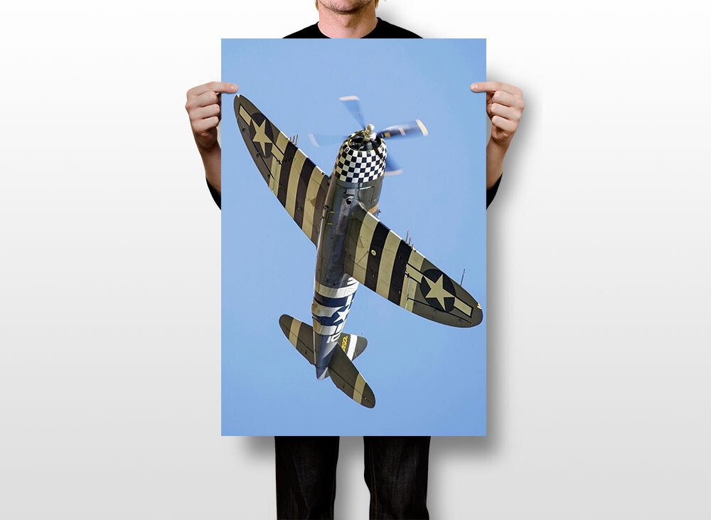 Usaaf P-47 Thunderbolt Fighter Planes In Flight Wall Home Decor - POSTER 20x30 gallery