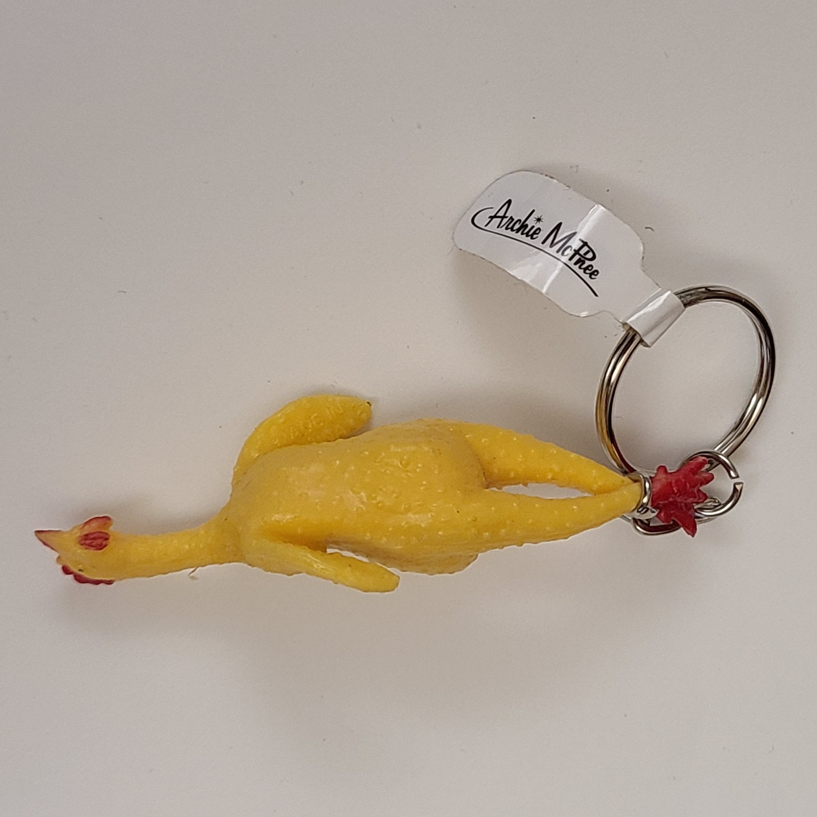 Rubber Chicken 3" Inch Keyring Key Chain - Funny Novelty Gag Toy - Archie McPhee gallery