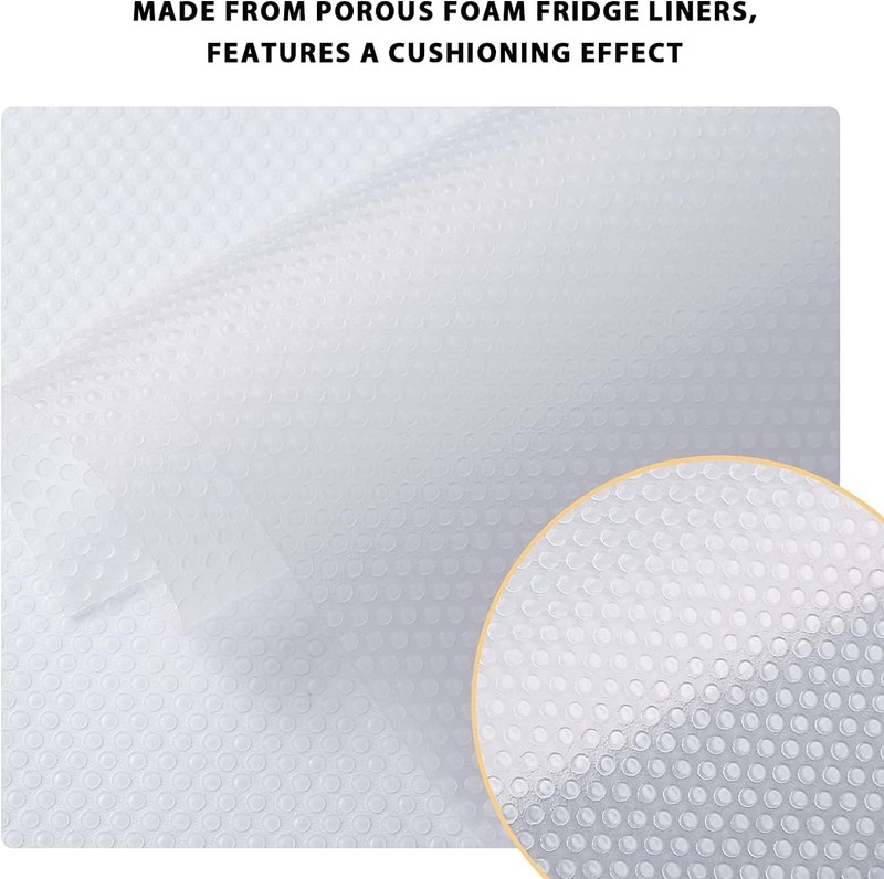 9 Pack Washable Waterproof Fridge Liners and Drawer Mats, Refrigerator Shelvi... gallery