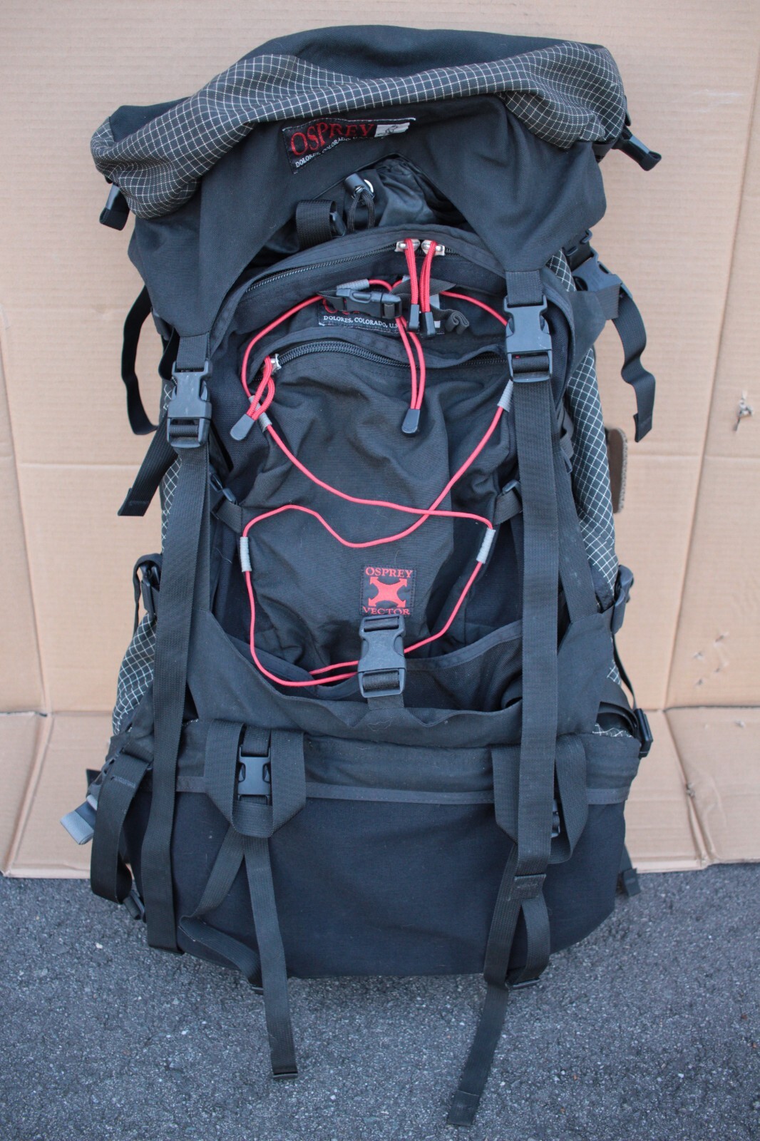 VINTAGE Osprey Xenith Pro Medium Adjustable Harness Rain Fly Vector Extras Pack